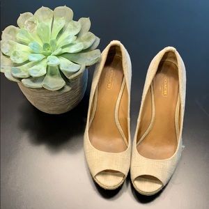 Coach Linen Wedges